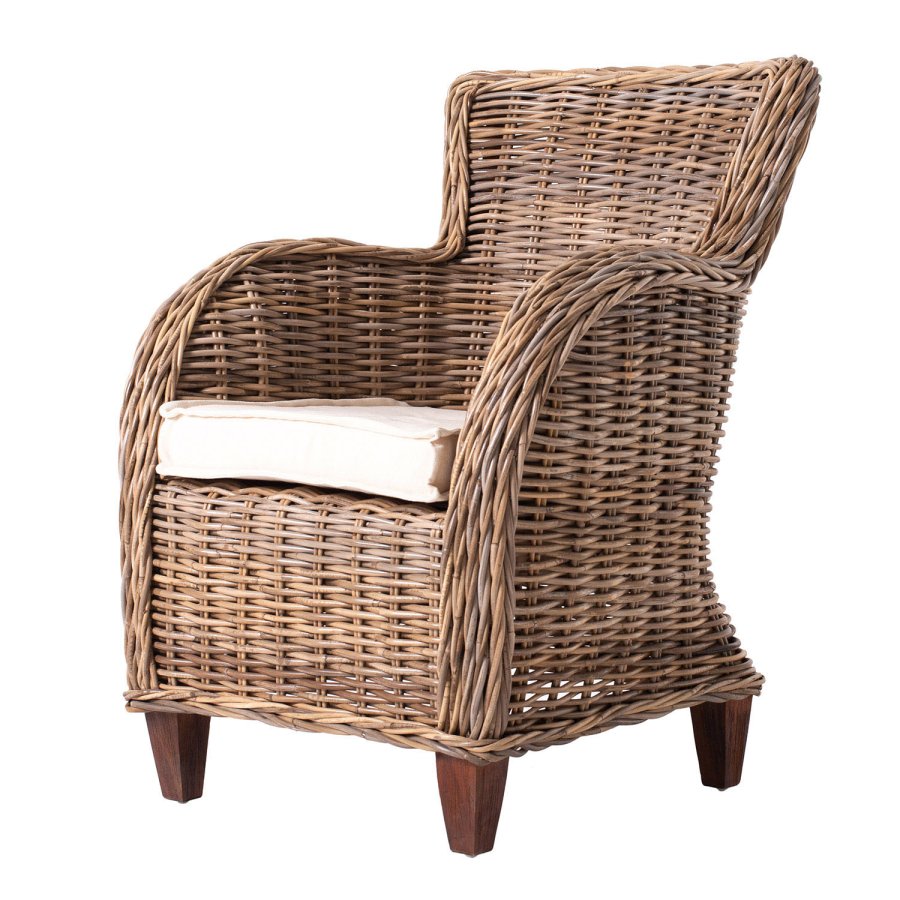 NOVASOLO Wickerworks Baron armstol - flettet rattan m. hynde