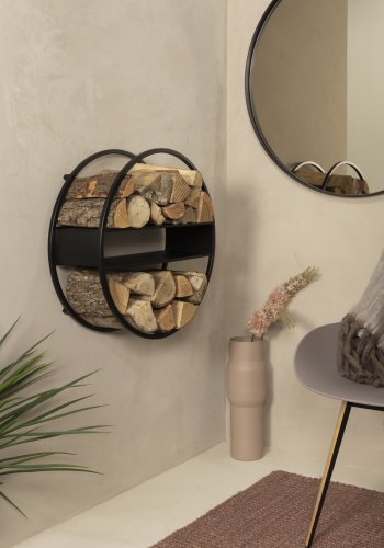 SPINDER DESIGN Timber Tumbler S brndeholder, vghngt, rund - sort stl (60)