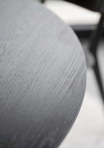 ROWICO Calverton spisebord, rund - sort egefiner og eg (120)