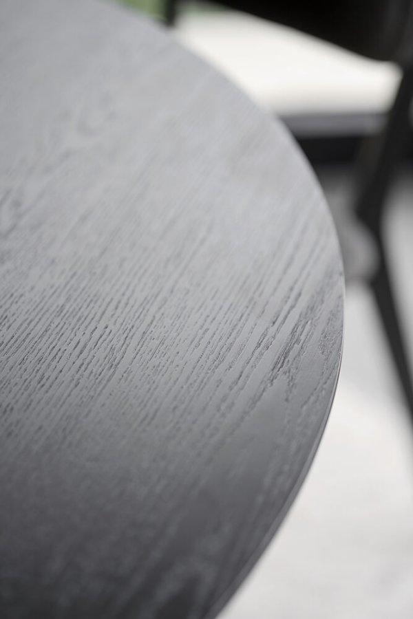 ROWICO Calverton spisebord, rund - sort egefiner og eg (120)