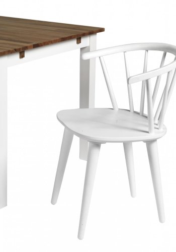 ROWICO Carmen spisebordsstol - hvidt tr, m. armln