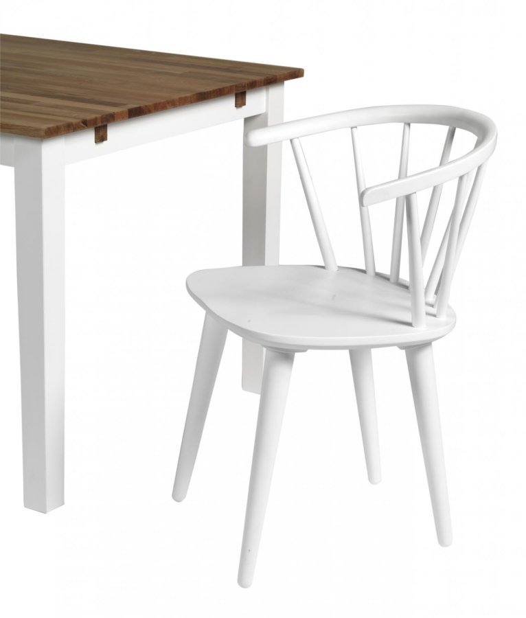 ROWICO Carmen spisebordsstol - hvidt tr, m. armln