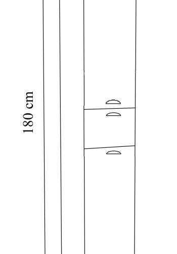 VCM NORDIC Casalo badevrelse hjskab, m. 2 lger, 2 hylder, 1 skuffe - hvid tr