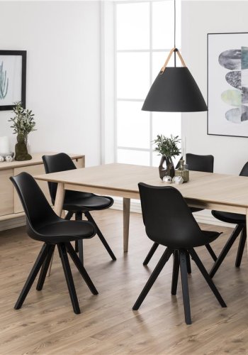 ACT NORDIC Century Spisebord - Naturfarvet tr, hvidpigmenteret eg, m. udtrk, rektangulr, (75x200x100)