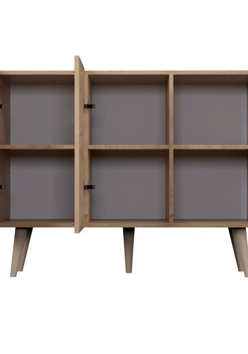 KOCOT Toronto kommode, m. 3 lger og 3 hylder - natur bgetr