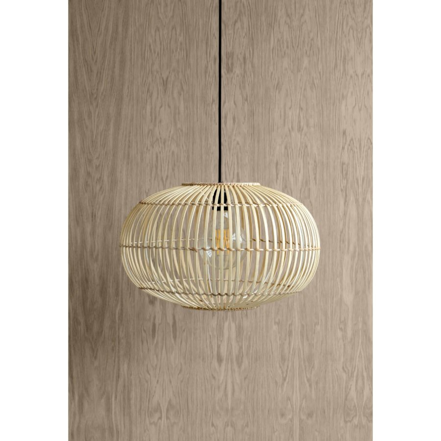 BROSTE COPENHAGEN Zep lampeskrm, rund - natur bambus (38)