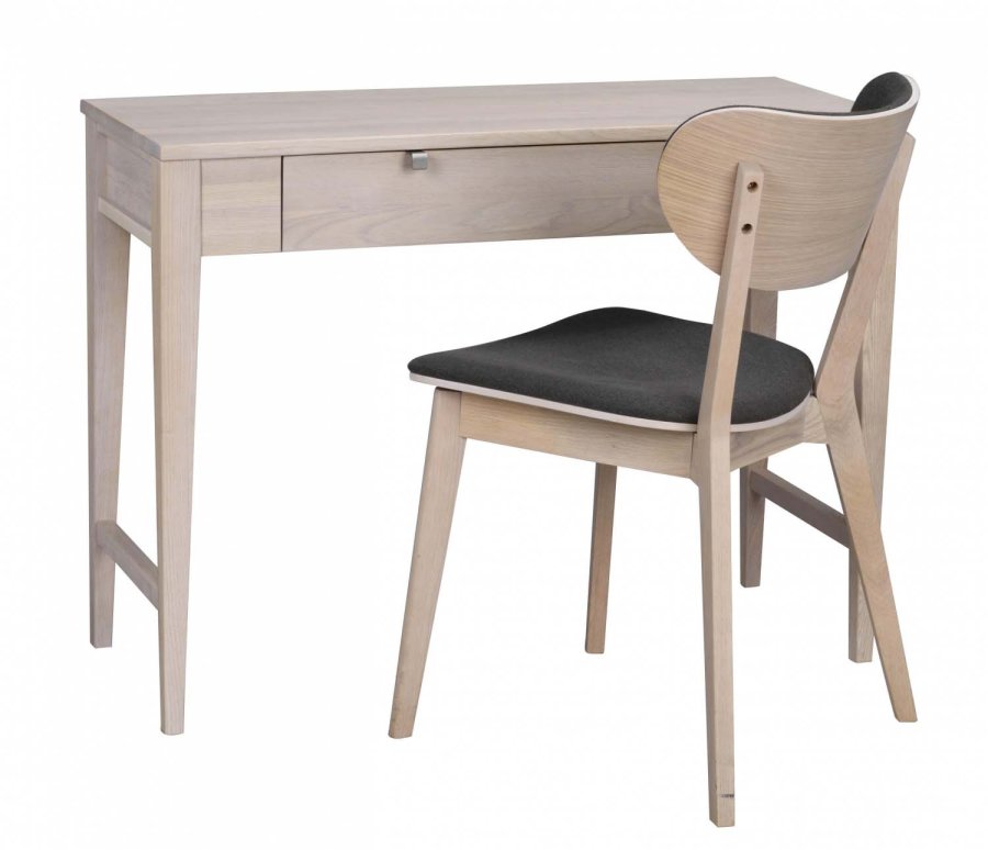 ROWICO Confetti konsolbord - hvidpigmenteret eg, m. skuffe