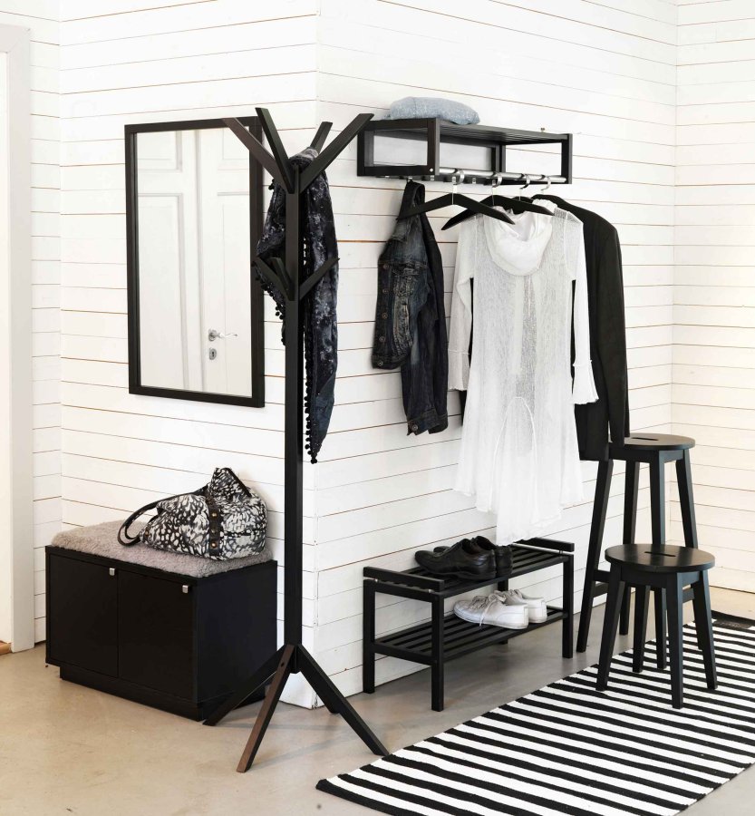 ROWICO Confetti stumtjener - sortlakeret eg