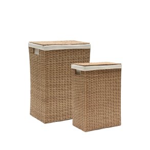 KAVE HOME Indali st med 2 rattankurve, 43 x 27 cm / 50 x 20 cm