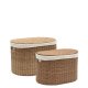 KAVE HOME Indali st med 2 rattankurve, 50 cm / 55 cm