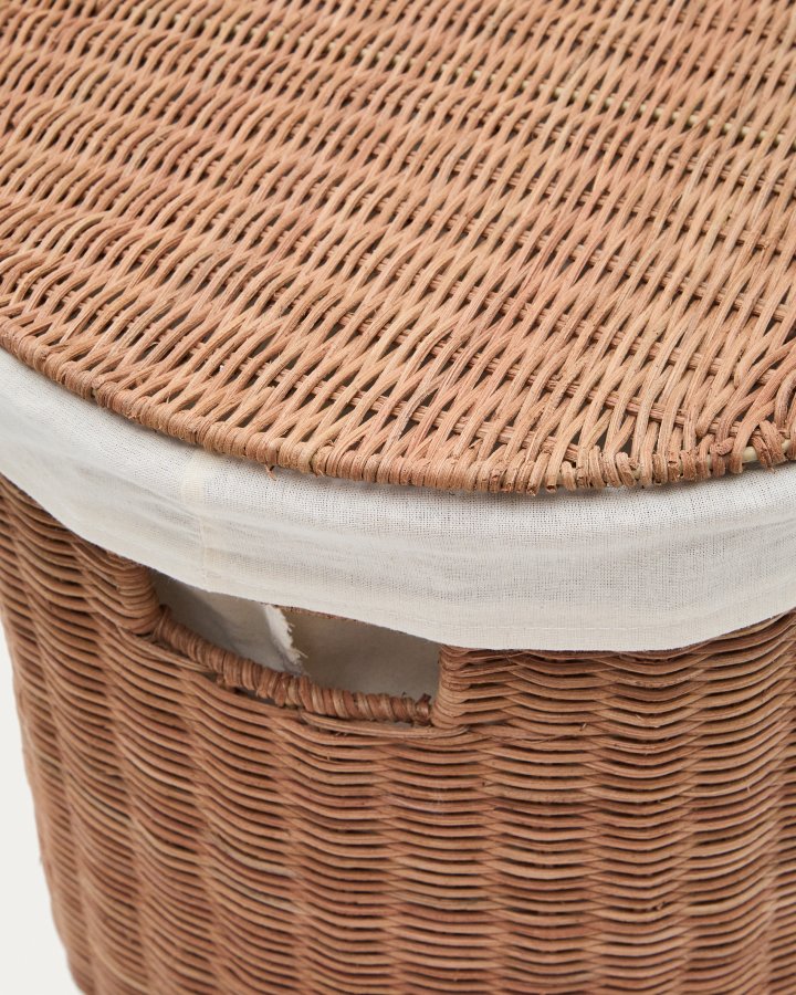 KAVE HOME Indali st med 2 rattankurve, 50 cm / 55 cm