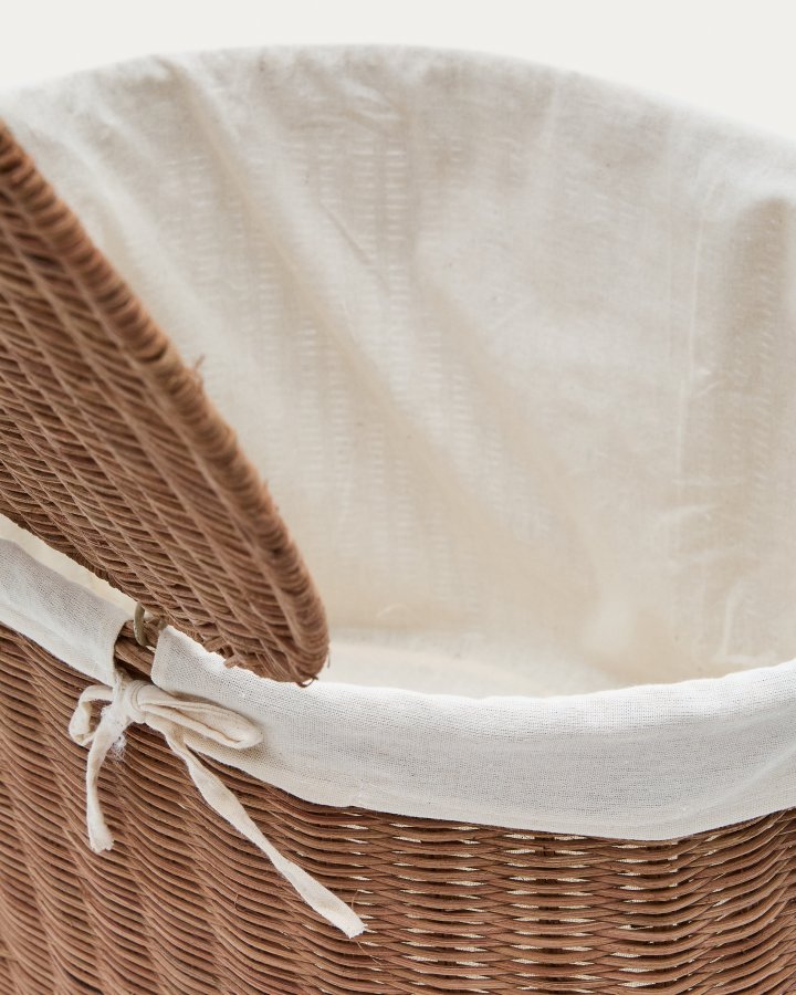 KAVE HOME Indali st med 2 rattankurve, 50 cm / 55 cm