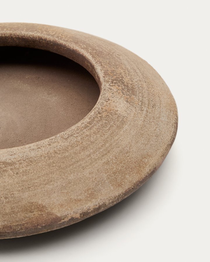 KAVE HOME Rivor terracotta plantekasse med naturlig finish 36cm