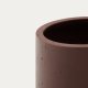 KAVE HOME Calun urtepotteskjuler, rund - rdbrun cement (32)