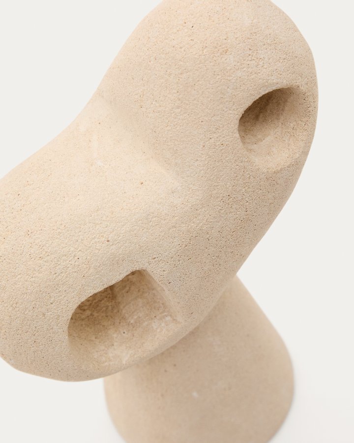 KAVE HOME Arif skulptur - beige og sort sten (st med 2)