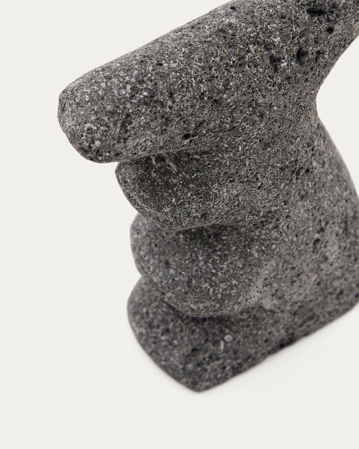 KAVE HOME Arif skulptur - beige og sort sten (st med 2)