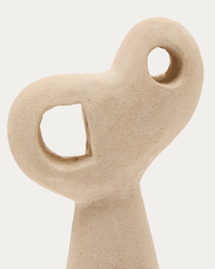 KAVE HOME Arif skulptur - beige og sort sten (st med 2)