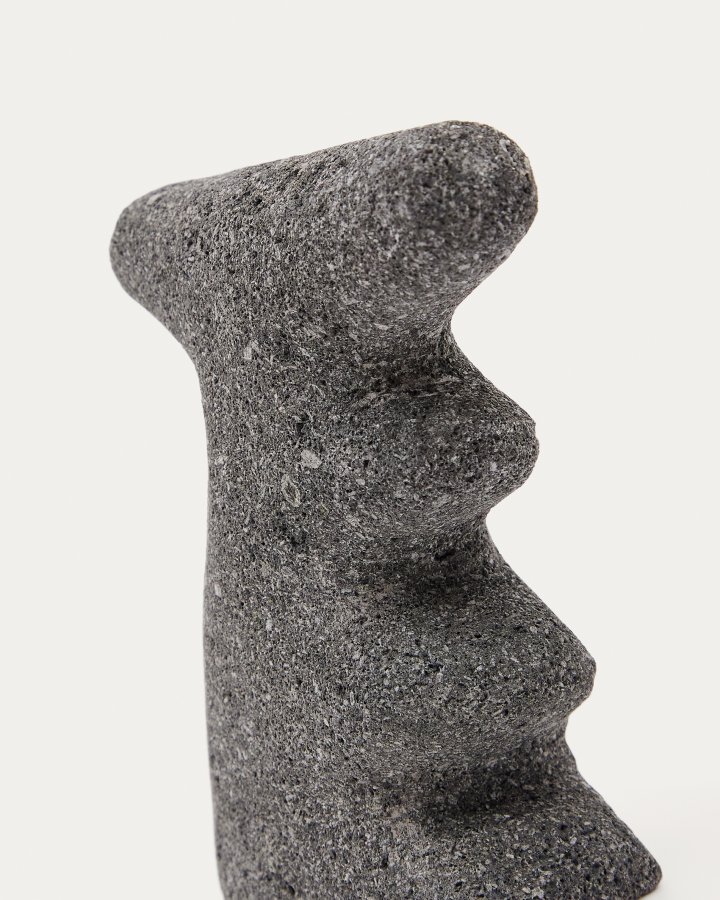 KAVE HOME Arif skulptur - beige og sort sten (st med 2)