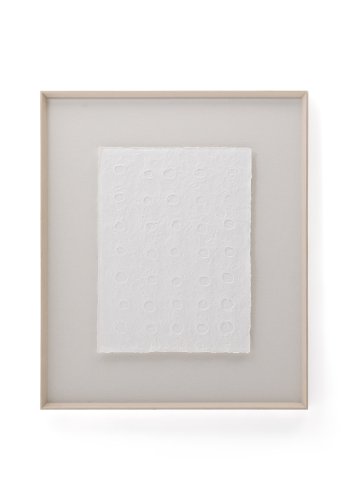 KAVE HOME Olvin abstrakt billede p hvidt genbrugspapir med hndlavede relieffer 103,6 x 123,6 cm