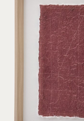 KAVE HOME Durkan rdbrun billede p genbrugspapir 30 x 40 cm