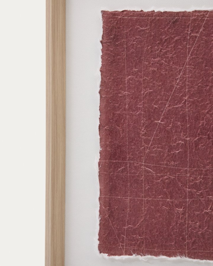 KAVE HOME Durkan rdbrun billede p genbrugspapir 30 x 40 cm