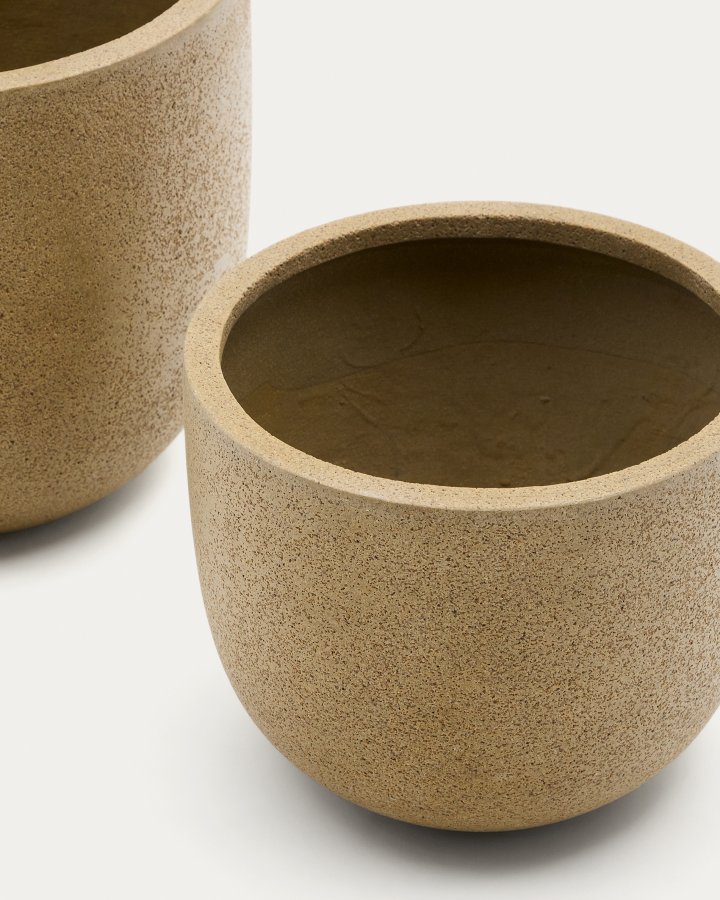 KAVE HOME Selvi plantekasse med lysebrun steneffekt 37cm