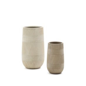 KAVE HOME Tival plantekasse i beige cementeffekt 45 cm