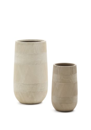 KAVE HOME Tival plantekasse i beige cementeffekt 45 cm