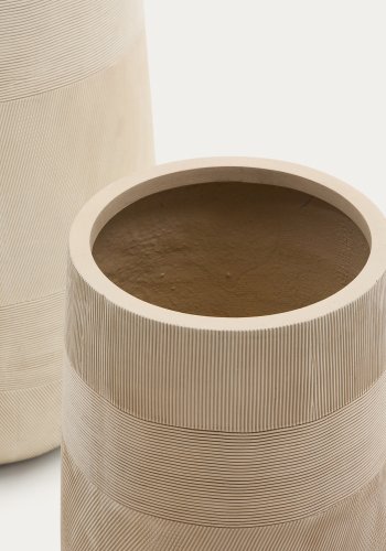 KAVE HOME Tival plantekasse i beige cementeffekt 45 cm