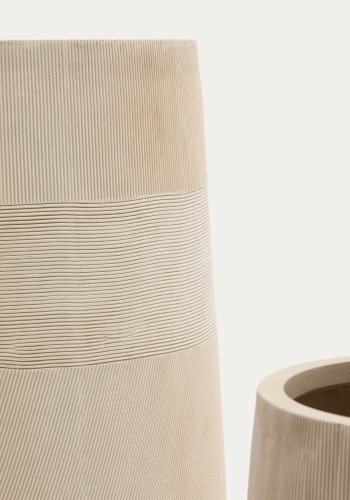 KAVE HOME Tival plantekasse i beige cementeffekt 45 cm