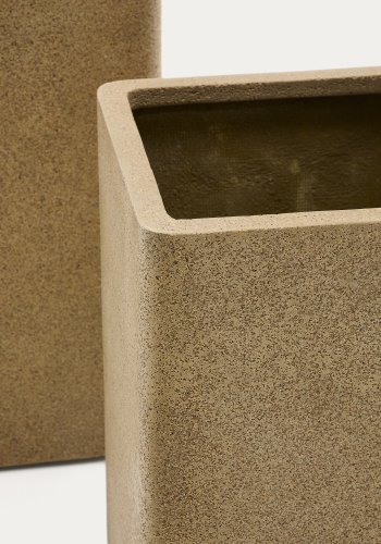 KAVE HOME St med 2 Minoa hje plantekasser med sennepsstenseffekt 44 x 44 cm