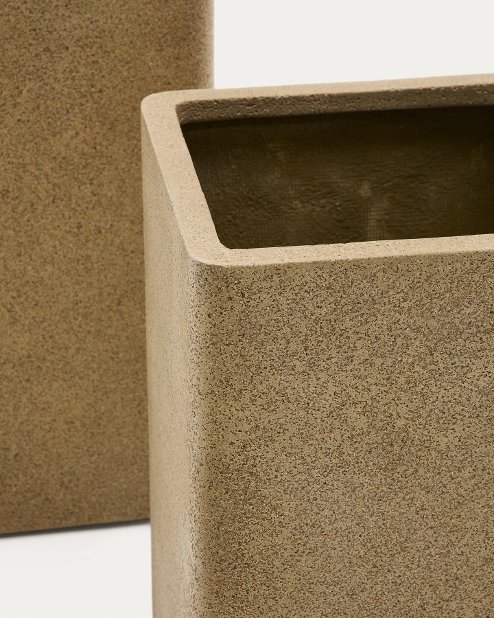 KAVE HOME St med 2 Minoa hje plantekasser med sennepsstenseffekt 44 x 44 cm