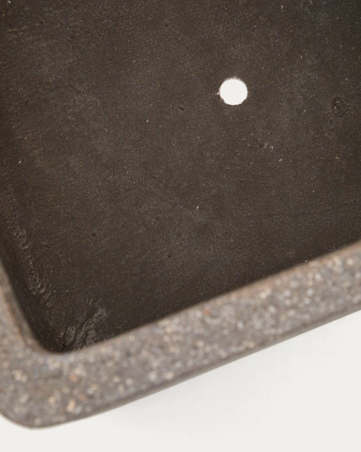 KAVE HOME St med 2 Minoa plantekasser med brun sten effekt 44 x 44 cm