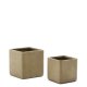 KAVE HOME St med 2 Minoa plantekasser med sennepsstenseffekt 44 x 44 cm