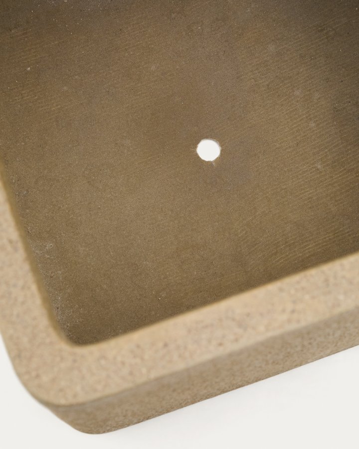 KAVE HOME St med 2 Minoa plantekasser med sennepsstenseffekt 44 x 44 cm