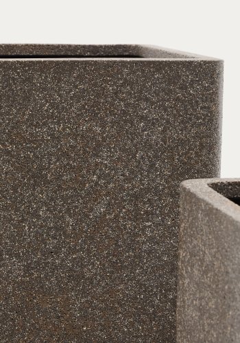 KAVE HOME St med 2 Minoa hje plantekasser med brun sten effekt 44 x 44 cm