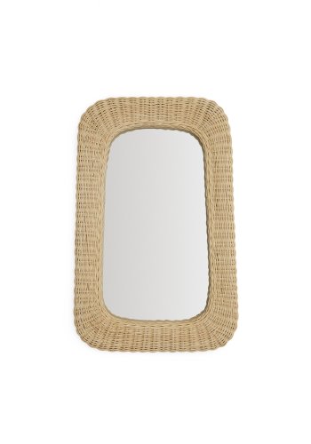 KAVE HOME Zilna rattan spejl 38 x 59cm