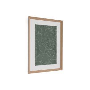 KAVE HOME Durkan abstrakt billede p grnt genbrugspapir 100 x 70 cm