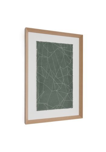 KAVE HOME Durkan abstrakt billede p grnt genbrugspapir 100 x 70 cm