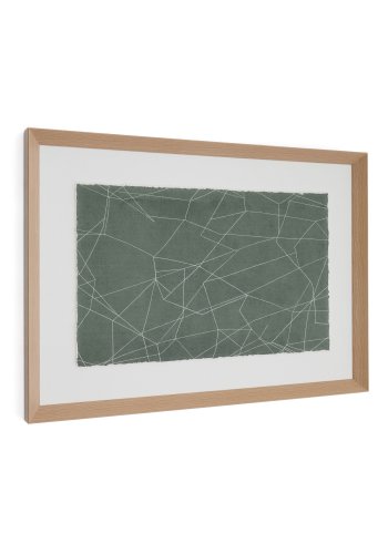 KAVE HOME Durkan abstrakt billede p grnt genbrugspapir 100 x 70 cm