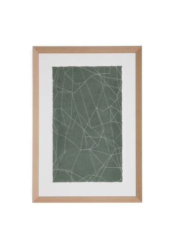 KAVE HOME Durkan abstrakt billede p grnt genbrugspapir 100 x 70 cm