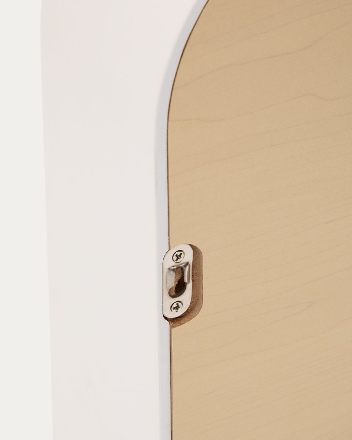 KAVE HOME Salaya spejl i lakeret beige ask lamineret krydsfiner 90 x 60 cm