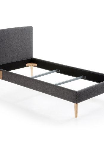 KAVE HOME Dyla sengebetrk - sort stof (til en 90x190cm sengeramme)