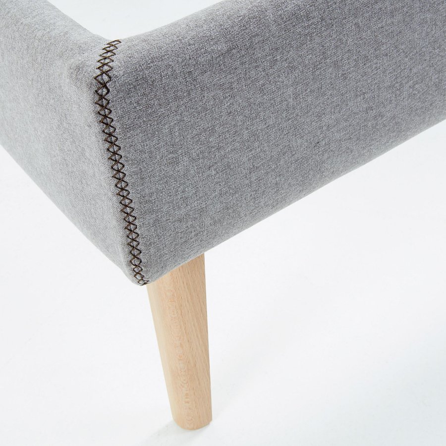 KAVE HOME Dyla sengebetrk - gr stof (til en 90x190cm sengeramme)