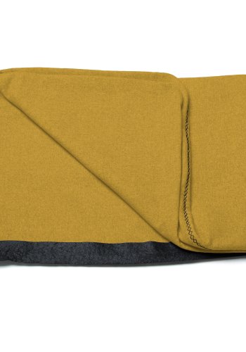 KAVE HOME Dyla betrk til sengegavl - sennepsgul stof (til 150 cm senge)