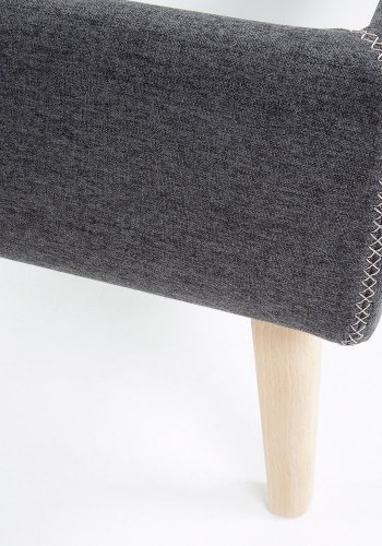 KAVE HOME Dyla sengebetrk - sort stof (til en 160x200cm sengeramme)