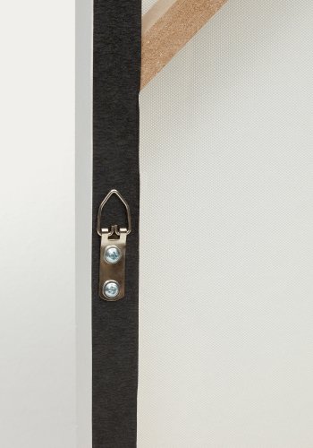 KAVE HOME Pineda abstrakt lrred i hvid, 95 x 95 cm