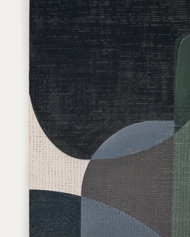 KAVE HOME Nemsa bl og grn abstrakt lrred, 90 x 60 cm