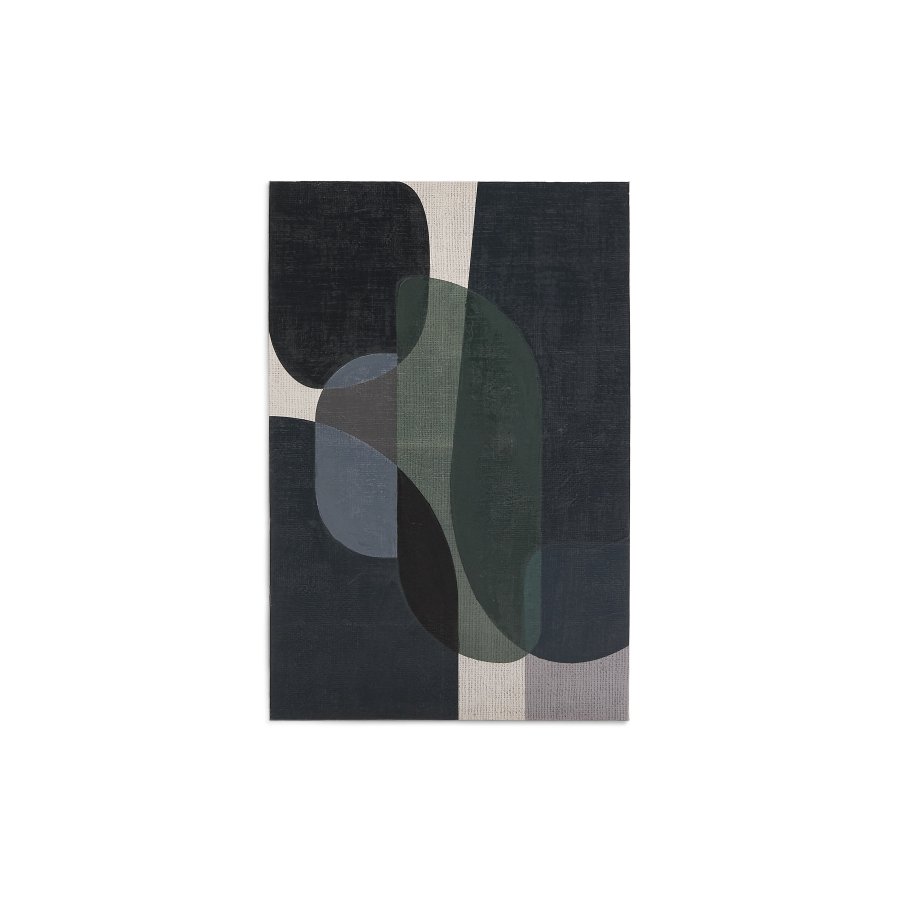 KAVE HOME Nemsa bl og grn abstrakt lrred, 90 x 60 cm