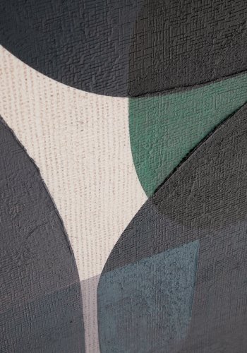 KAVE HOME Nemsa bl og grn abstrakt lrred, 100 x 80 cm